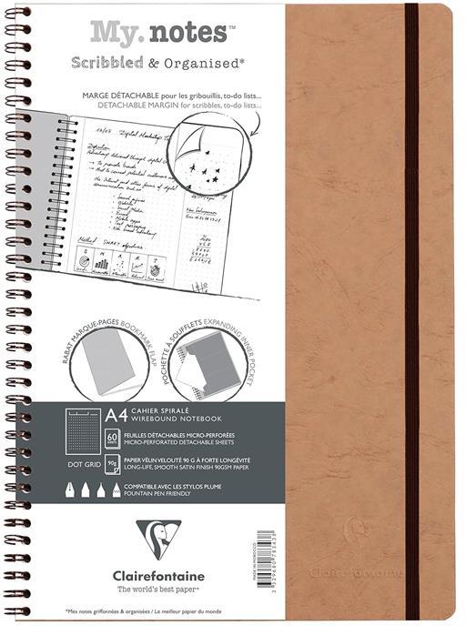 Quaderno spiralato Age Bag, My.Notes 21x29,7 marg.stacc 60F DOT Cognac