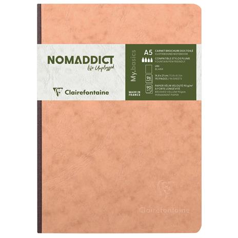 Age Bag. Quaderno brossurato A5 senza righe Cognac