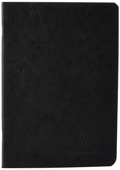 Age Bag Quaderno A5 a punto metallico 14,8x21cm, 96 pagine, a pagine bianche Nero