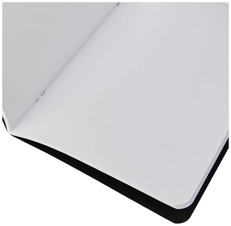Age Bag Quaderno A5 a punto metallico 14,8x21cm, 96 pagine, a pagine bianche Nero - 4