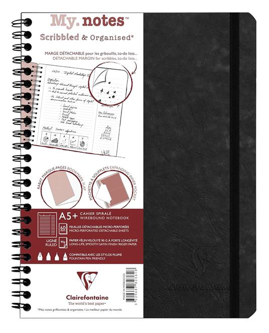 Quaderno spiralato Age Bag, My.Notes 16x21 marg.stacc. 60F DOT Rosso - 2