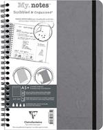 Quaderno spiralato Age Bag, My.Notes 16x21 marg.stacc. 60F DOT Grigio