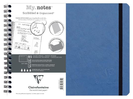 Quaderno spiralato Age Bag, My.Notes 25x19 marg.stacc 60F DOT Blu