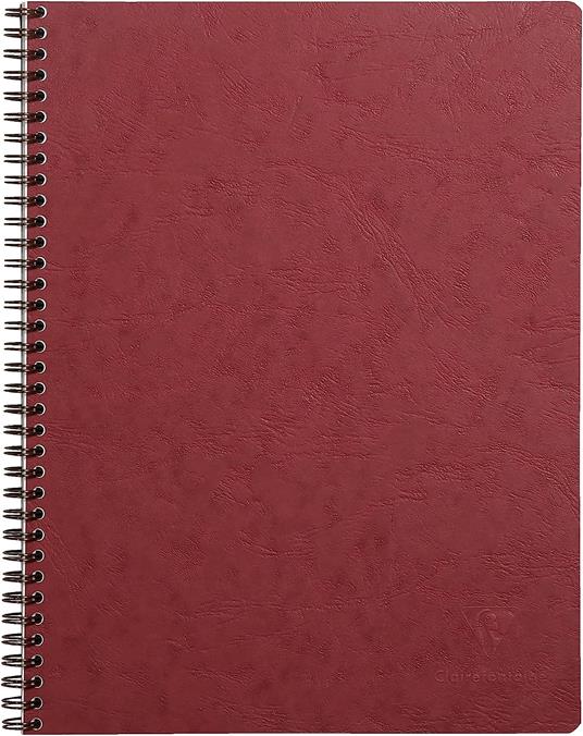 Age Bag Taccuino A4 + spiralato 22,5x29,7cm, 160 pagine, 4 fori a righe  Rosso
