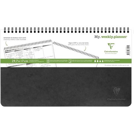 Taccuino spiralato Age Bag, My.Weekly Planner 29,7x17cm 60F pre-stamp.stacc.Nero