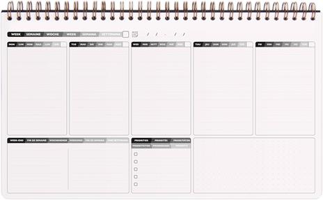 Taccuino spiralato Age Bag, My.Weekly Planner 29,7x17cm 60F pre-stamp.stacc.Nero - 2