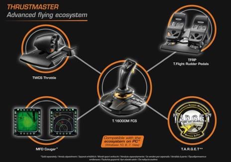 Thrustmaster T.16000M FCS Flight Pack Joystick Mac, PC Nero - 3