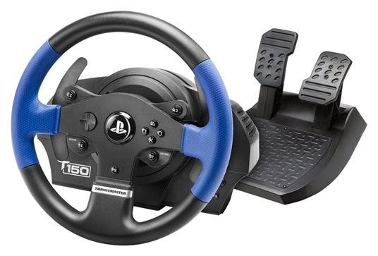 Thrustmaster T150 Force Feedback Sterzo + Pedali PC,PlayStation 4, Playstation 3 USB Nero, Blu - gioco per Console e accessori - Thrustmaster  - Controller e Gamepad - Videogioco