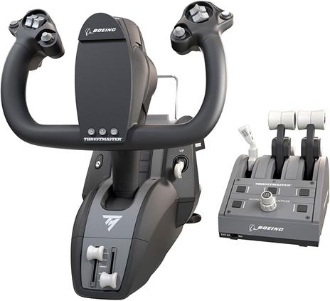 Thrustmaster TCA Yoke Pack Boeing Edition, Sistema Cloche Pendolare e Quadrante Manetta, Repliche su Licenza Ufficiale Boeing, Struttura 100% in Metallo, Funzione Autopilota, Xbox e PC