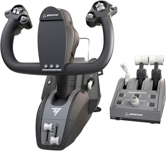 Thrustmaster TCA Yoke Pack Boeing Edition, Sistema Cloche Pendolare e Quadrante Manetta, Repliche su Licenza Ufficiale Boeing, Struttura 100% in Metallo, Funzione Autopilota, Xbox e PC