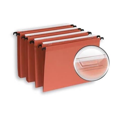 Cartelle sospese per armadio ELBA Defi interasse 33 cm arancione fondo V Conf. 25 pezzi 100330742 - 2
