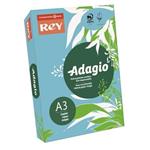 Carta colorata A3 INTERNATIONAL PAPER Rey Adagio blu tenue 48 risma 500 fogli - ADAGI080X657