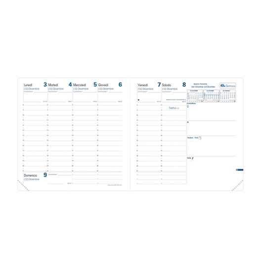 Agenda settimanale 2024, Quo Vadis, 13 mesi, Esecutivo, con rubrica, italiano, Impala nero - 16 x 16 cm - 2