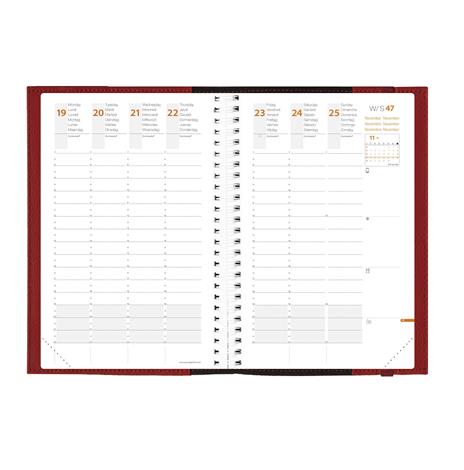 Agenda settimanale 2023, Quo Vadis, 13 mesi, TIME&LIFE LARGE, con rubrica ML, viola, con elastico - 16 x 24 cm - 3