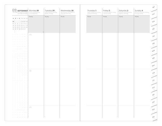 Agenda Quo Vadis Plan Week 2022-2023, 16 mesi, settimanale, Billy, Lavanda - 16x24 - 2