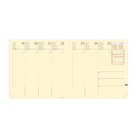 Agenda settimanale 2026, Quo Vadis, 13 mesi, Esecutivo PREST fas, multingue, Silk blu, con elastico - 16 x 16 cm  - 2