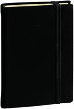 Agenda giornaliera 2025, Quo Vadis, 12 mesi, DAILY POCKET, multilingue, Silk nero, con elastico - 8,5 x 13 cm