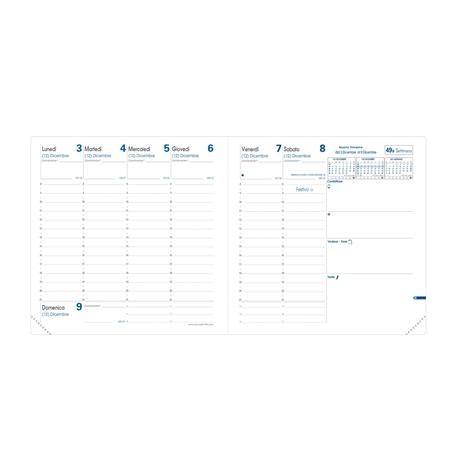 Agenda settimanale 2025, Quo Vadis, 13 mesi, Esecutivo, con rubrica, italiano, Club verde salvia - 16 x 16 cm - 6