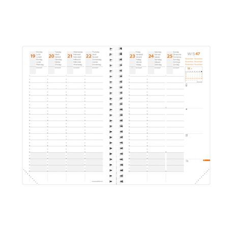 Agenda Settimanale Quo Vadis 2027, 13 mesi, Time & Life Pocket, multilingue, Cassandra kaki - 10 x 15 cm - 3