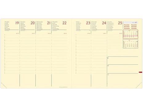 Agenda settimanale 2026, Quo Vadis, 13 mesi, Esecutivo PREST fas, multingue, Silk turchese, con elastico - 16 x 16 cm  - 2