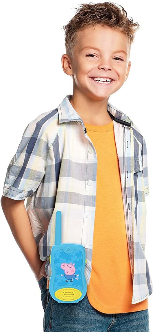 Lexibook Peppa Pig Walkie-Talkie, Clip da Cintura, Batteria, Blu, 8597478 - 5