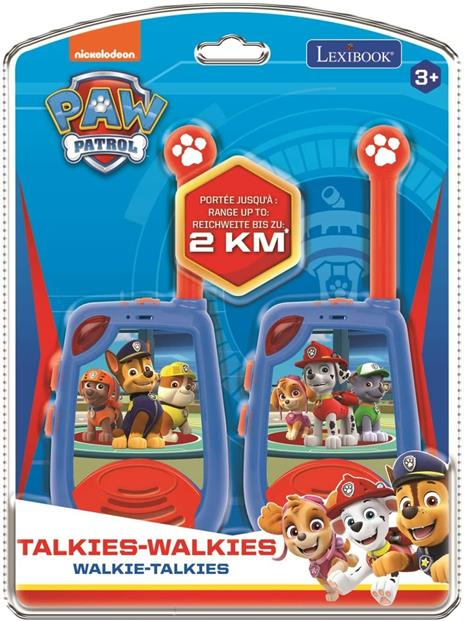Paw Patrol La Squadra dei Cuccioli Chase Walkie Talkies digitali Portata 2km, Morse luminoso, Clip da cintura, Batteria, Blu/Rosso, TW25PA, Lexibook - 3