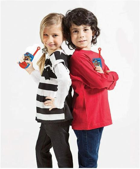 Paw Patrol La Squadra dei Cuccioli Chase Walkie Talkies digitali Portata 2km, Morse luminoso, Clip da cintura, Batteria, Blu/Rosso, TW25PA, Lexibook - 5