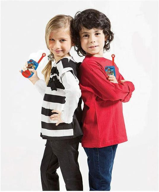 Paw Patrol La Squadra dei Cuccioli Chase Walkie Talkies digitali Portata 2km, Morse luminoso, Clip da cintura, Batteria, Blu/Rosso, TW25PA, Lexibook - 5