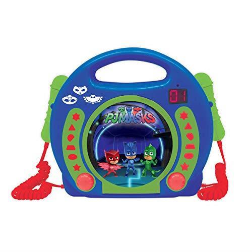 PJ Masks Lettore CD con Microfono, Colore Blu/Rosso/Verde, RCDK100PJM