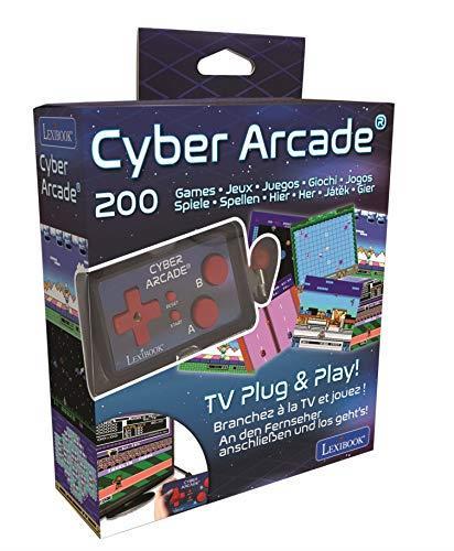 Lexibook Cyber Arcade TV Game Console, 200 Giochi, Controller Plug N 'Play, Sport, Azione, Joystick, Nero/Blu, Colore - 3
