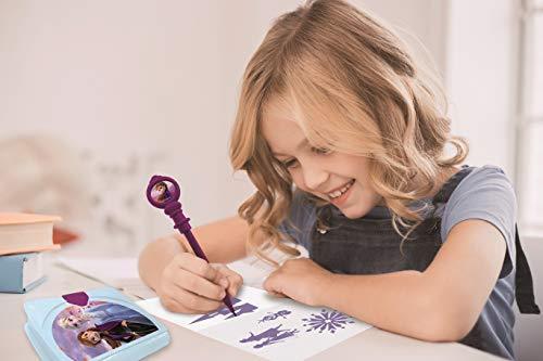 Lexibook Disney Frozen 2, Electronic Secret diaro con Luce e Suono, quaderno, Chiave Magica, Penna e Medaglione, Giocattolo per Ragazze Bambini, Blu/Viola - 4