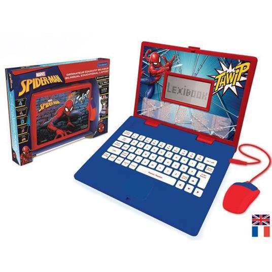 Computer educativo SPIDER-MAN bilingue (FR / EN) per bambini LEXIBOOK 124  attività