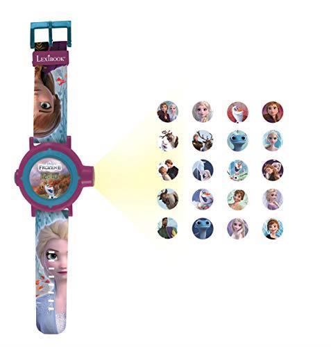 Lexibook- Frozen 2 Schermo Digitale per Orologio a proiezione regolabile-20 Immagini Elsa Anna e Olaf-per Bambini/Ragazze-Blu e Viola - 4