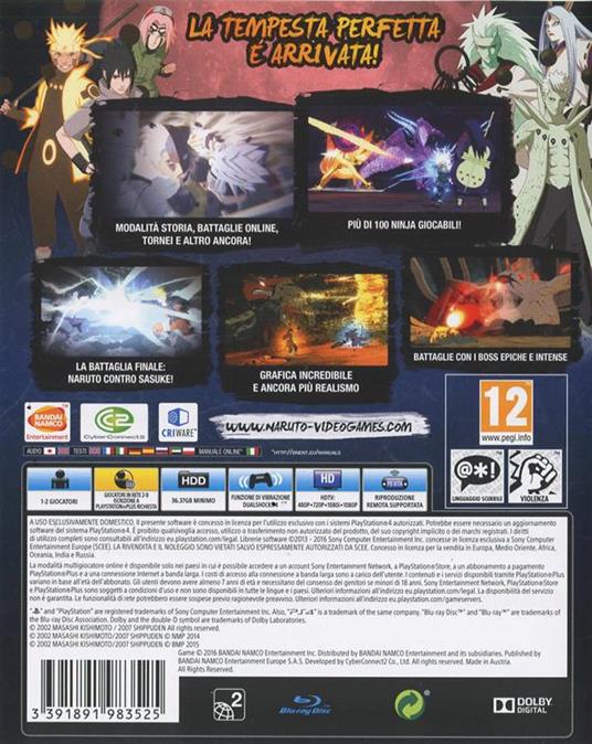 BANDAI NAMCO Entertainment Naruto Shippuden: Ultimate Ninja Storm 4, PS4 Standard ITA PlayStation 4 - 4