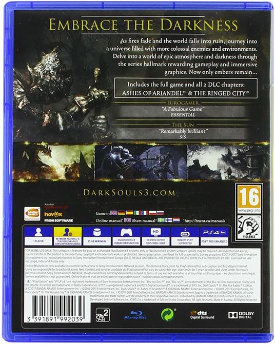 Dark Souls 3 The Fire Fades (PS4) - [Edizione: Regno Unito] - 2