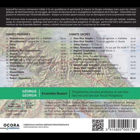 Georgia. Sacred and Secular Vocal Polyphony - CD Audio di Ensemble Basiani - 2