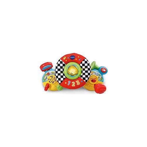 VTech Volante da Passeggio Tut Tut Borlidos Giocattolo per Il Passeggino con Cinghie di Fissaggio simulatore di Guida Che insegna Parole Nuove e Sicurezza Stradale (80-192522)