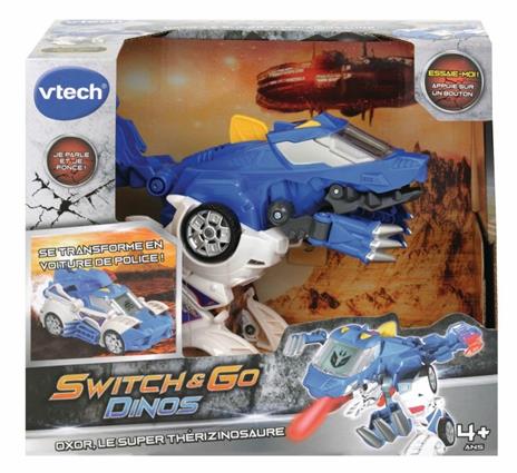 VTech Switch & Go Dinos - Oxor, Super Therisinosaure (Voiture De Police) veicolo giocattolo - 2