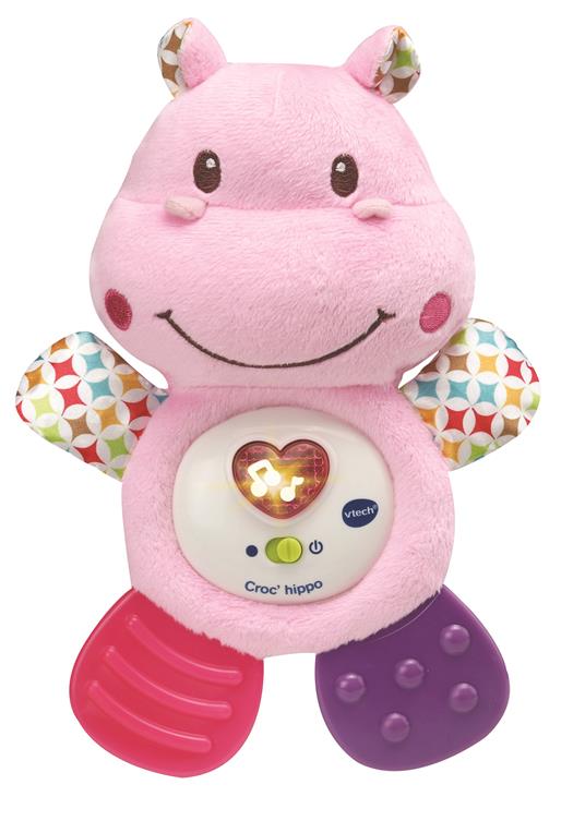 VTech Croc' Hippo Rose Baby Baby Giocattolo Primo Age, HOCHET, 80-502555 Versione FR