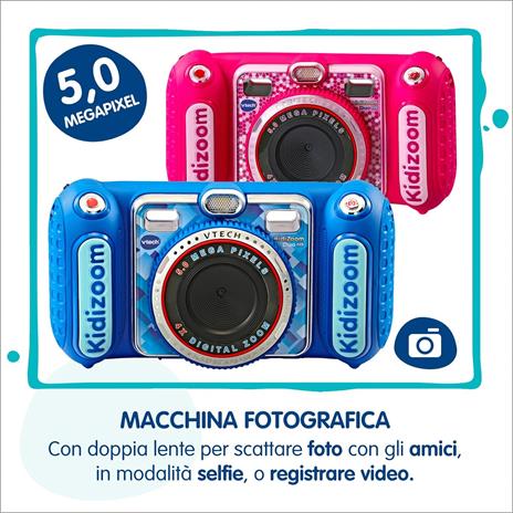 Kidizoom Duo Dx Rosa, Macchina Fotografica per Bambini con +75 Filtri - 2