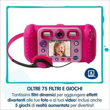 Kidizoom Duo Dx Rosa, Macchina Fotografica per Bambini con +75 Filtri - 3