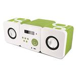 Metronic 477180 Gulli Micro catena/Lettore CD/12 W/Radio per bambini con porta USB Verde e Bianco