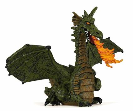 Papo Green winged dragon with flame