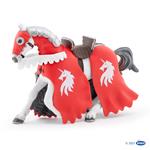 Cavaliere di cavallo di unicorno con lancia