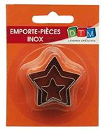 DTM 3 Stelle Mini formine per Biscotti in Acciaio Inox