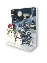 Biglietto Natale 3D Xmas Pop Up Snowmen