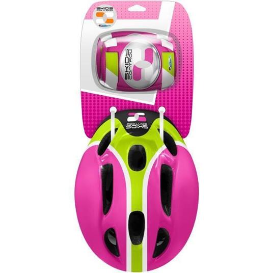 COMBO ROSA (casco + ginocchiere e gomitiere) CONTROLLO SKIDS - 2