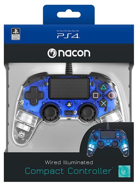 NACON Ctrl Wired Blu Luminoso PS4 - 3