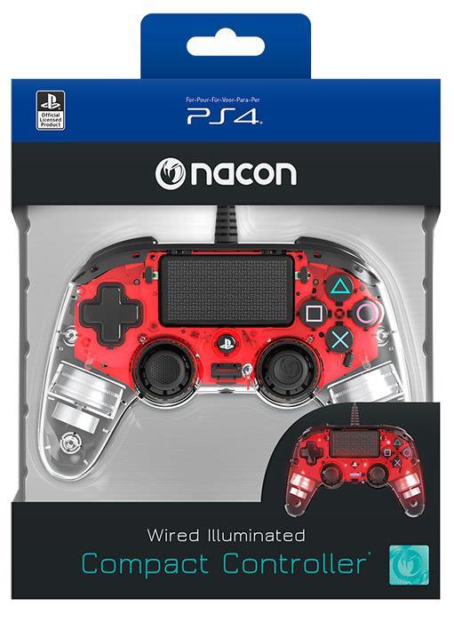 NACON Ctrl Wired Rosso Luminoso PS4 - 2
