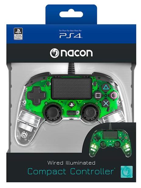 NACON Ctrl Wired Verde Luminoso PS4 - gioco per Console e accessori - Nacon  - Controller e Gamepad - Videogioco